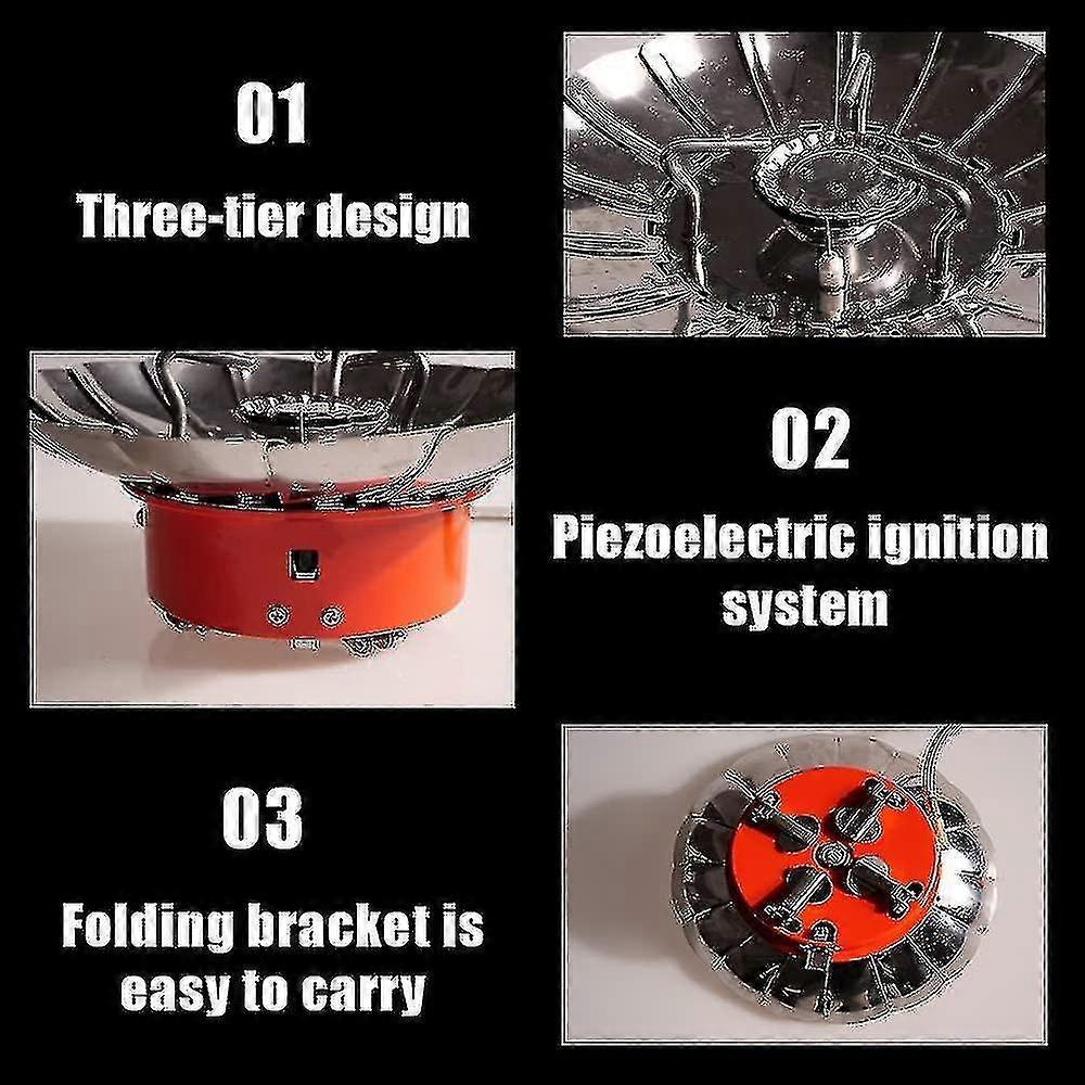 Portable Butane Gas Camping Stove Burner With Adjustable Cover