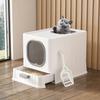 1 Large Covered Cat Litter Box with Odorless Self-cleaning and Deodorizing Filter, Enclosed and Easy To Clean Design