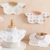 Flower Shape Baby Drooling Bibs Waterproof Saliva Towel Cloths Cute Baby Cotton Bibs  Infant