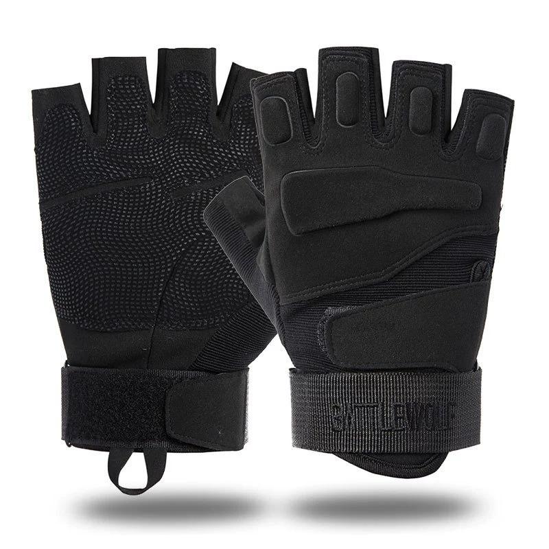 Tactical gloves men's half-finger black eagle wolf warrior same mountaineering fitness protection military fans outdoor gloves men