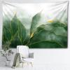 White Green Gilded Leaf Printed Tapestry, Modern Art Style Room Bedroom Study Living Room Wall Hanging Art Wall Decoration