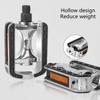 Aluminum Alloy Bicycles Pedals Nonslip Wide Flat Pedals Reflective Sheet Safety Cycling Platform Pedals for Road Bike