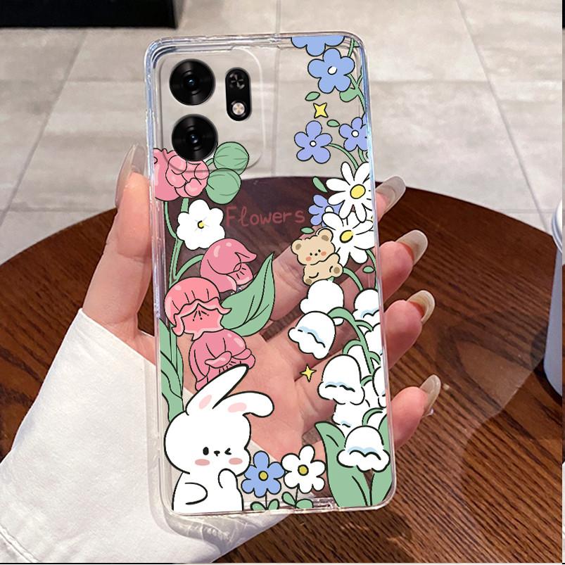 Cute Funny Graffiti Cat Pattern Phone Case For Honor Play 60A 5G / Honor X6d 5G Transparent TPUck Shockproof Soft Casing