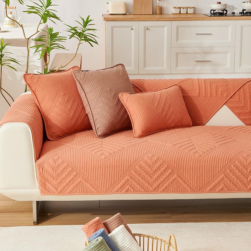 All-Cotton Sofa Cushion Four Seasons Universal Non-Slip Pure Cotton Cushion Fabric Sofa Cover All-Inclusive Universal Washing Cover Towel