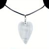 Long Heart Stone Pendant Natural Crystal Arrowhead Amethyst Crystal Charms For Necklace Stainless Steel Chain Women Jewelry new