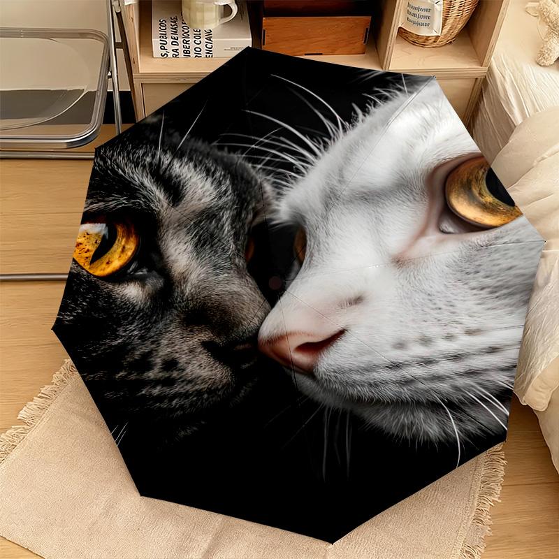 1 Stück Katzen Schmetterlinge Automatischer Regenschirm - Geeignet für Reisen Outdoor Tragbarer Regenschirm Geburtstagsgeschenk Tägliche Notwendigkeiten