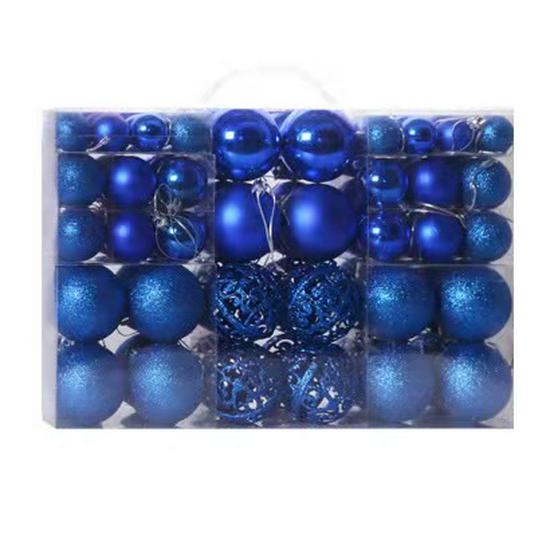 100 Parça Sınır Ötesi Noel Topu Süs Seti (3cm/4cm/6cm) - İçi Boş Parlak Klinker Süslemeler