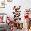 Seizoensgebonden Muurschilderingen 3D Kerststickers, Zelf?Zelfklevende PVC Decals, Rendier Kerstman Feestelijke Huisdecoratie Peperkoek Sneeuwpop Kerst Decor