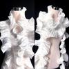 1Yard 18CM Wide Pleated Lace Ribbon Ruffle Lace Edge DIY Sewing Material
