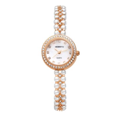 Süße Perlen-Glitzer Analog-Perlen-Pendler-Modeuhr Perfektes Geschenk für Weißes Weihnachten Damen-Uhr Display, Wasserdicht, Armband, Uhr, - Geburtstage,