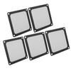 5Pcs PC Computer Case Cooler Fan Dust Filter Magnetic Frame Dustproof PC Fan Dust Filter Mesh Black 80mm