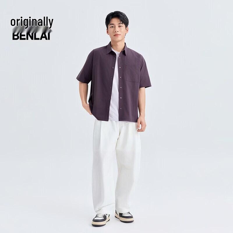 Benlai Men's Quick-Dry Loose Fit Short Sleeve Shirt