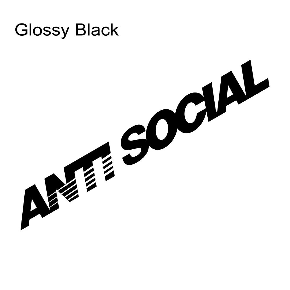 

ANTI SOCIAL Slogan Car Front Windshield Window Sticker Self-adhesive PVC Vinyl Decal Auto Styling Decoration Sticker Accessories 56x6.6cm