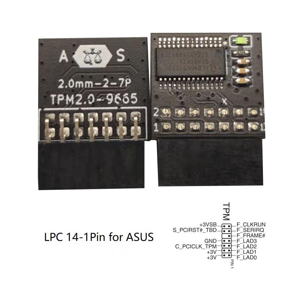 TPM 2.0 Cryptography Security Module Encrypted Information Board Remote Card Encrypted Protection Module for ASUS/MSI/ASRock