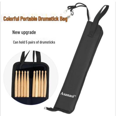Colorful Portable Drumstick Bag: Holds 5 Pairs, Waterproof, Multi-Color Design, Includes Brush and Hammer Slots