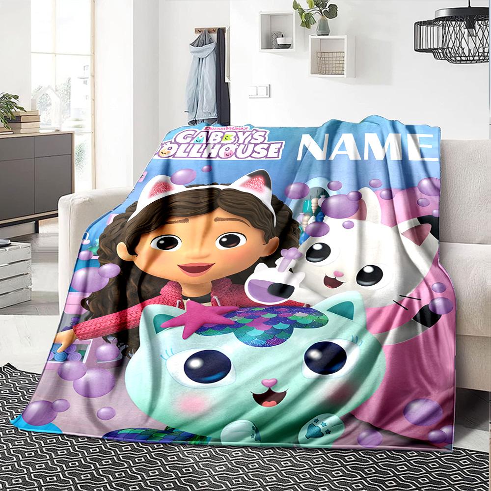 Customizable Gaby's Bubble House4 Throw Blanket – Personalized Name, All-Season Cozy Snug Blanket, Machine Washable, Personalized Blanket