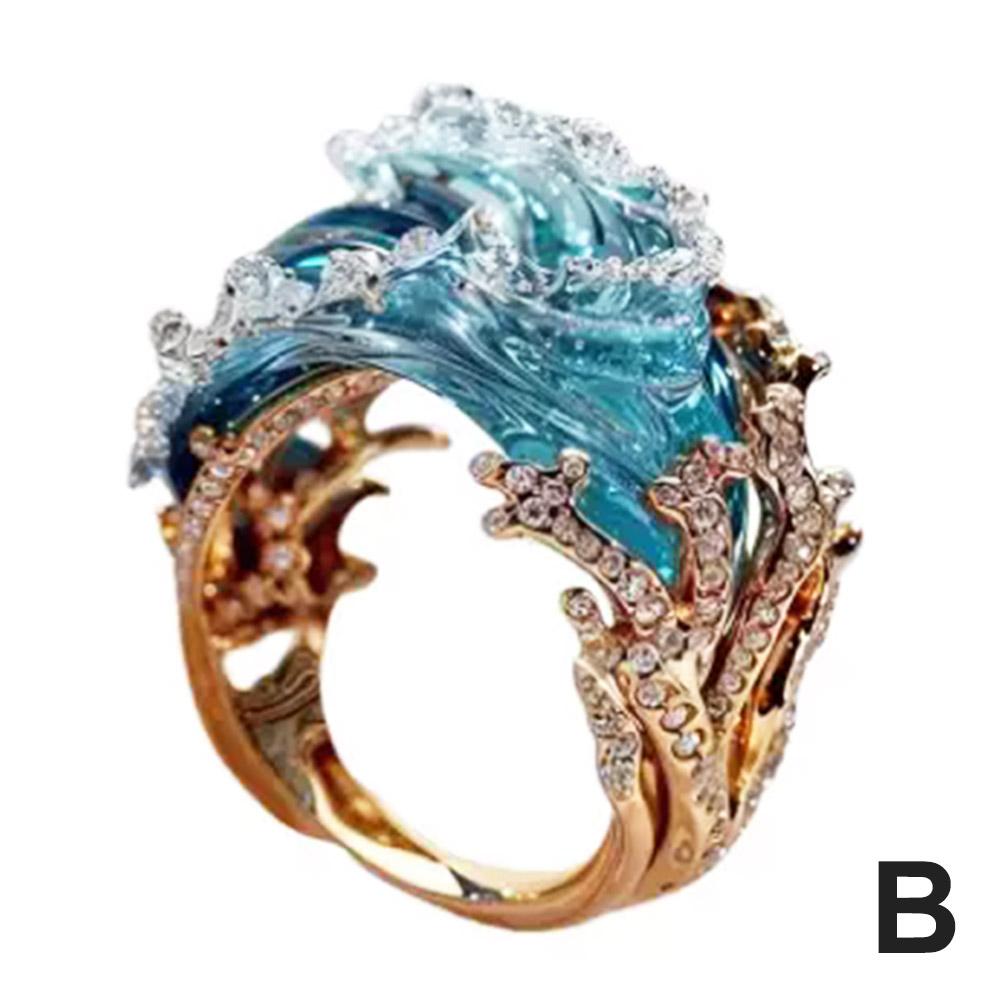 Ocean's Oath Jewelry Set, Adjustable Ocean Wave Necklace Earring, Inspirational Packs, Theme Su B8W1