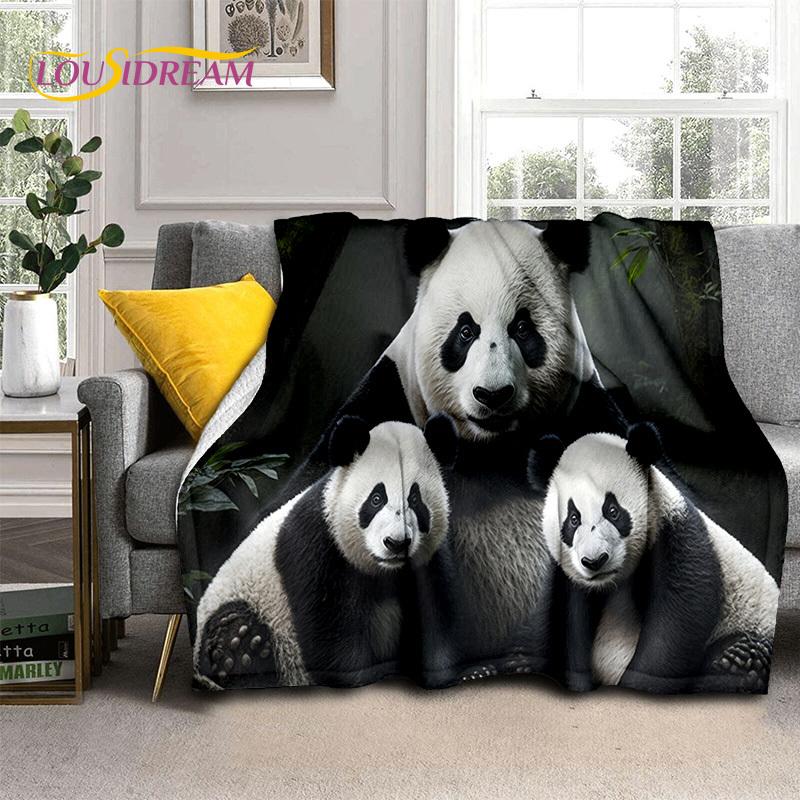 3D Dream Animal Cartoon Panda Cute Blanket,Soft Throw Blanket for Home Bedroom Bed Sofa Picnic Travel Office Cover Child Gift
