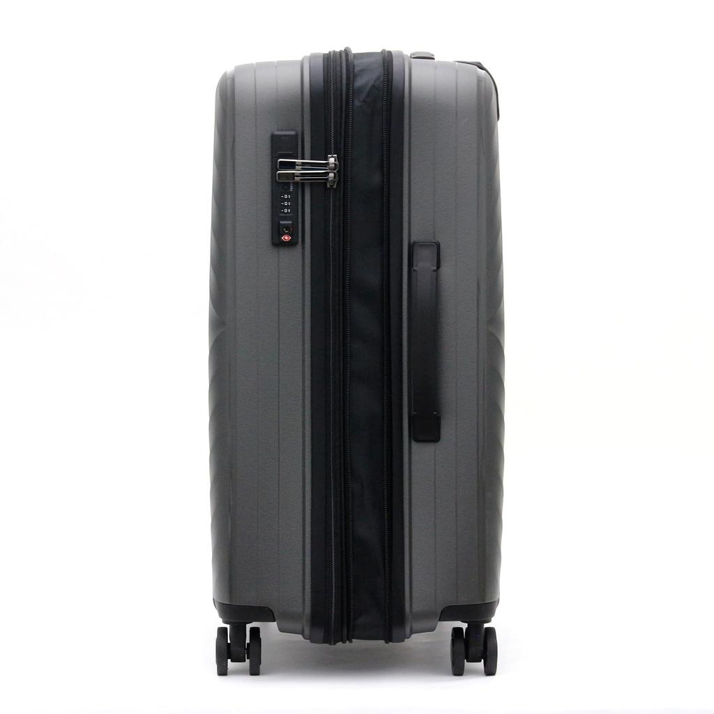 Sifre Koffert med glidelås, Hard Gunmetal, Ultralett, Håndbagasje, Medium, ESC2291-59,