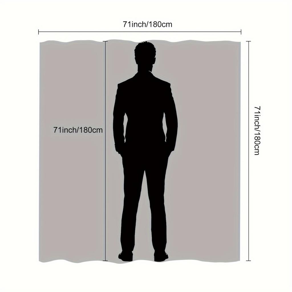 1pc Shower Curtain - Festive Easter Design with Bunny Silhouettes Eggs and Flowers on a Colorful Wooden Background Waterproof