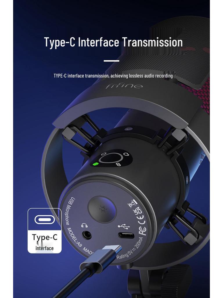 Fifine A9 USB Condenser Microphone for Live Streaming and Gaming