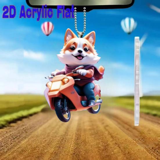 Pet Cat Hanging Pendant with Lanyard Easy To Hang Adorable Kitty Acrylic Pendant Christmas