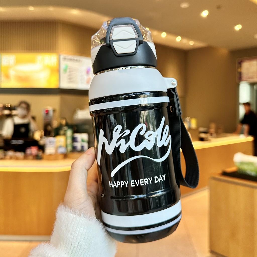 Travel Portable Insulated Mug With Straw Lock For Office And Outdoors