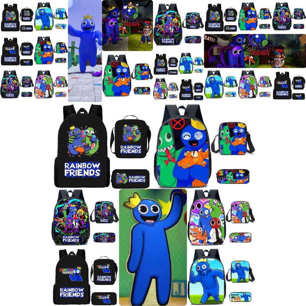 Rainbow Friends Cartoon Backpack For Kids 20l Capacity Oxford Fabric Breathable And Waterproof