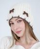 Mimin Bloomy Knit Ribbon Beanie