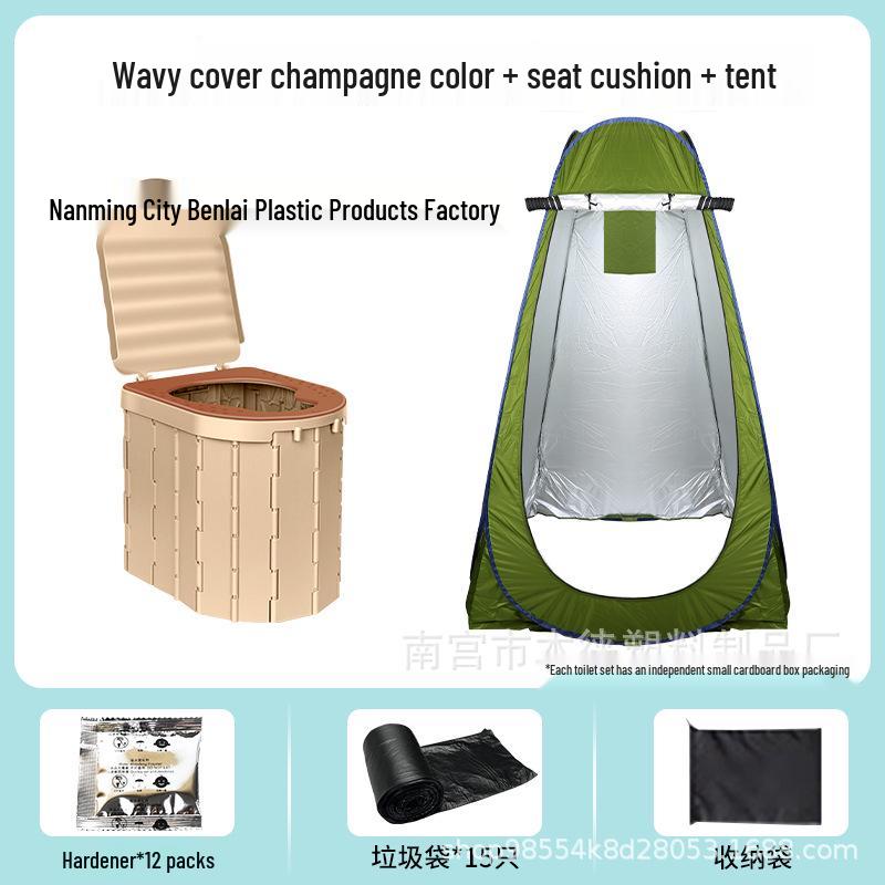 Toaletă Portabilă Pliabilă pentru Excursii în Aer Liber și cu Mașina – Ideală pentru Doamne și Adulți