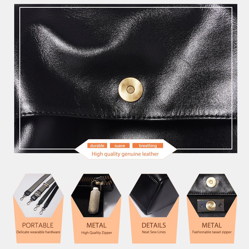 Zency Torebka Damska z Prawdziwej Skóry w Stylu Vintage