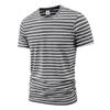 Classic Contrast Color Stripe T-shirt Unisex Black White Grey Color Short Sleeve O-neck T Shirts 3D Print Graphic Stripe Tees