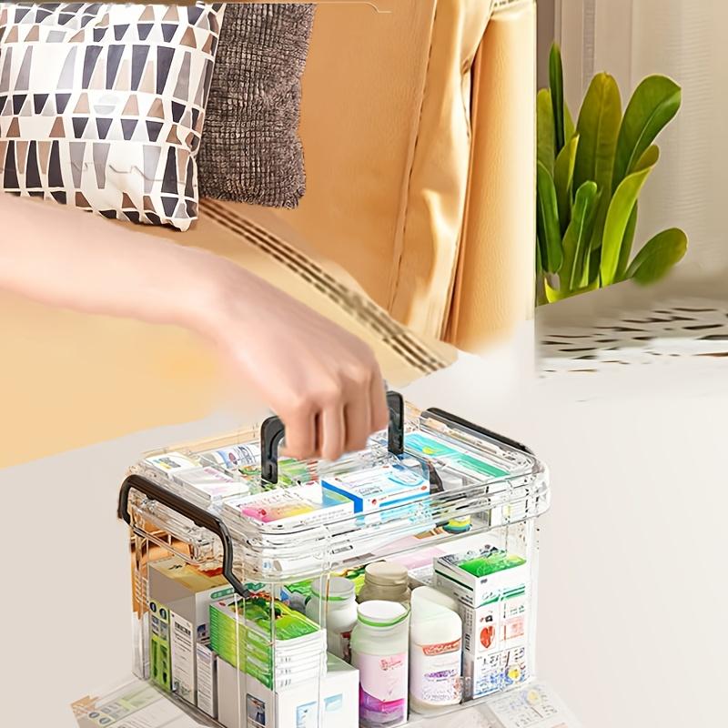 Wygodne i Przezroczyste Pudełko Organizer na Leki do Domu i Podróży z Łatwym Dostępem