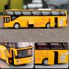 1:32 Scale Passenger Bus Model Toy Car 5 Doors Opened Alloy Diecast Sound Light Simulation Creative Toys Models Present for Boys