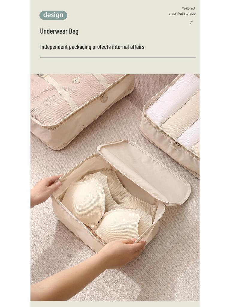 7-Piece Travel Organizer Set for Toiletries, Cosmetics, Clothes, Shoes, and Luggage