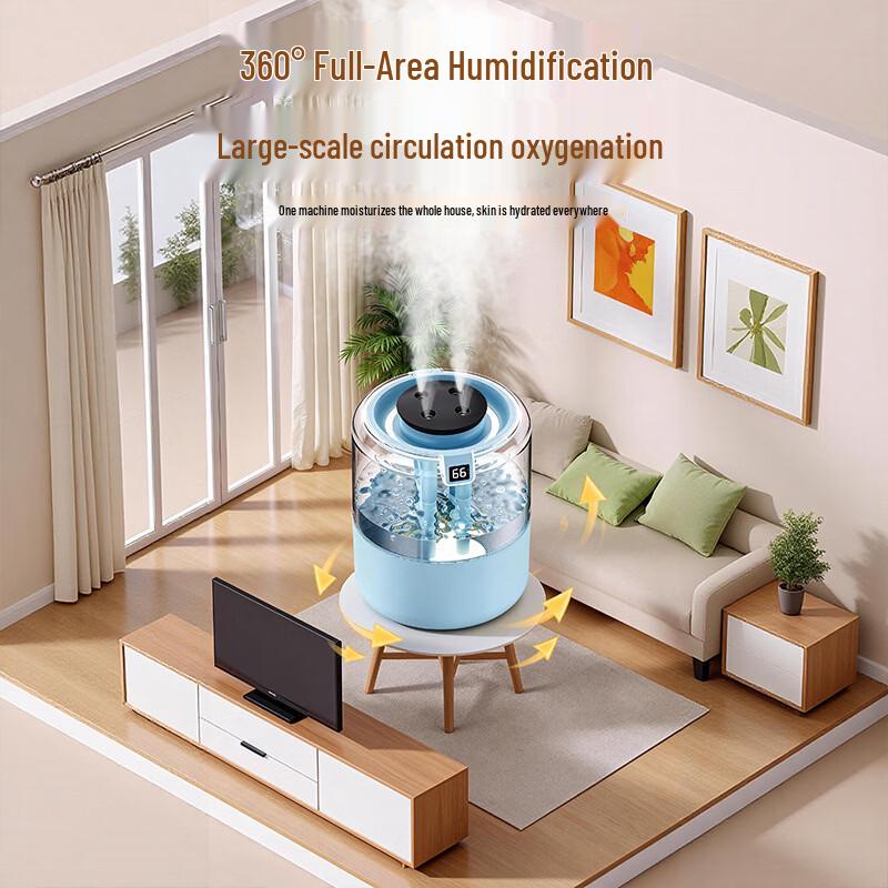 Junwen Desktop Humidifier with 4-Nozzle Large Mist