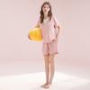 Fenteng [with breast pad made of pure cotton] summer simple and wearable sports style women's home clothes pajama set