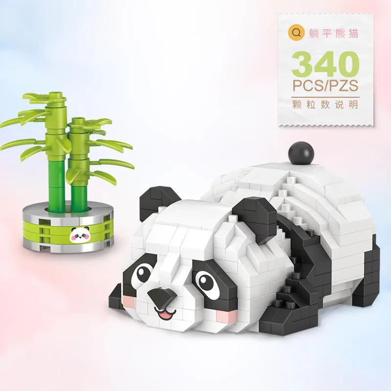 Building Blocks Panda Creative Assembly Decoration Dessert Electrical Mini Particles, Educational Boys and Girls Kids Toys