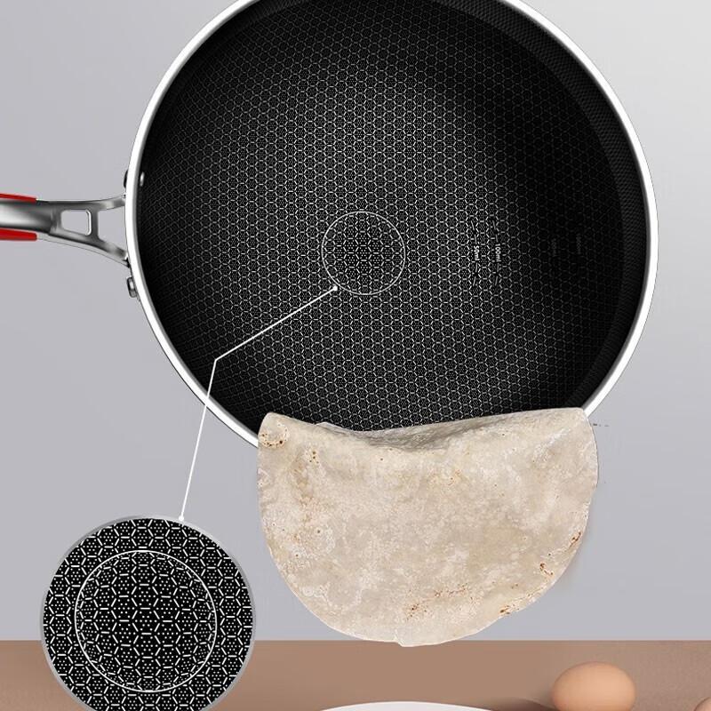 KOBACH 5th Gen Antibacterial 304 Stainless Steel Honeycomb Wok