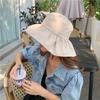 Niche Designer Pleated Lace Bucket Hat Women Summer Travel Big Brim Sun Hat Sun Protection Sun Hat Tide