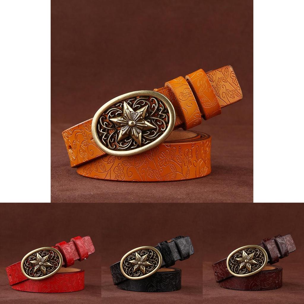 Handmade Genuine Leather Waist Belt With Antique Alloy Closure For Daily Fashion