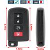 Smart Remote Key Fob Replacement Compatible with Toyota Highlander 2014 2015 2016 2017 2018 2019 4 Buttons HYQ14FBA P/N: 281451-2110 1551A-14FBA