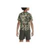 Nike Dri-FIT Multi-Camouflage-Print Pullover Kurzarm-T-Shirt Kinder Tops Khaki-Grün DX5392-325