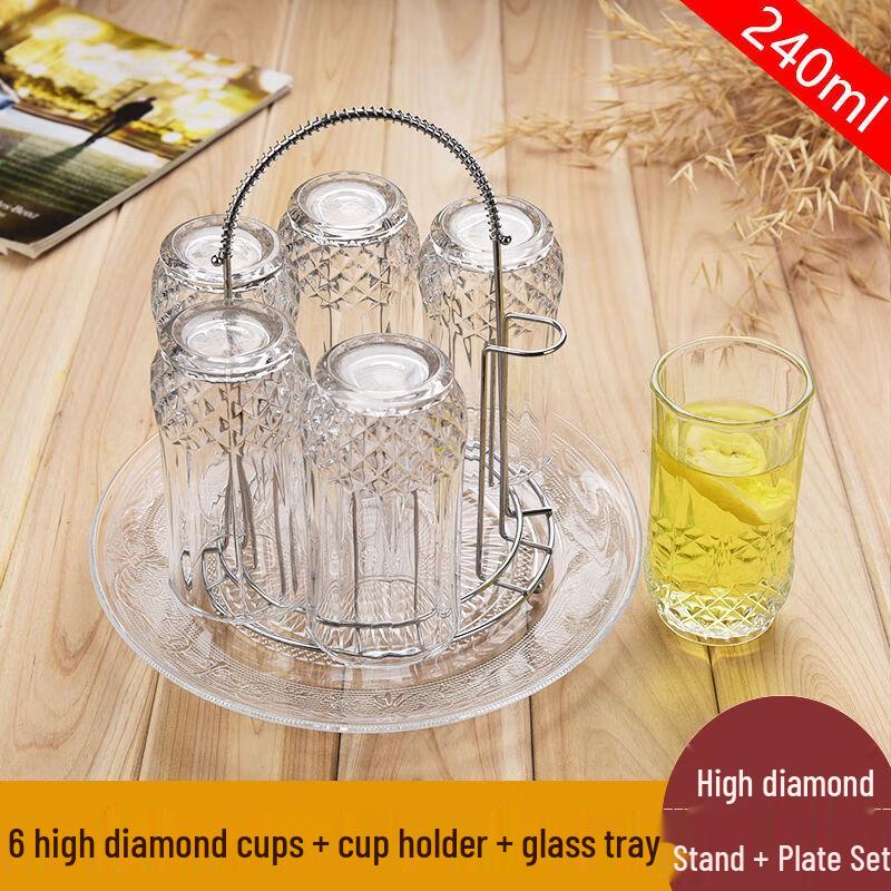 Набор стеклянных стаканов и чашек для питья и чая ZhuoPu, термостойкий