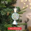 New Year Cute Cartoon Electroplated Plastic Christmas Hanging Ornament Xmas Tree Decoration Pendant for Holiday Festival Decor