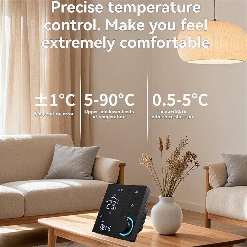 A25F-Tuya Wifi Smart Thermostat For Gas Boiler For Water Heating Programmable Voice Control For Home Heating System7