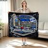 1PC Hertha BSC Custom Name Patterned Flannel Blanket Suitable For All Seasons for Home Decor Warmth and Comfort Gifts Holiday Present