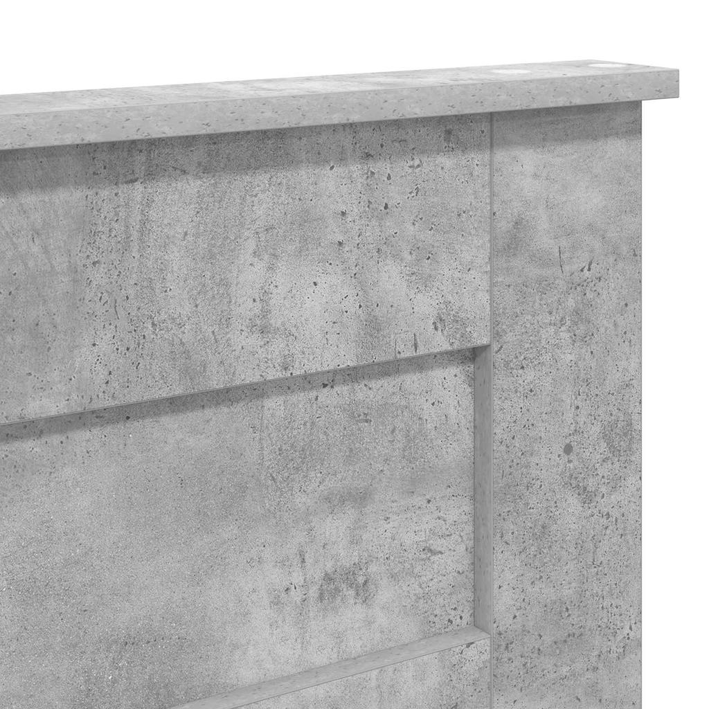 Headboard Concrete Grey Engineered Wood