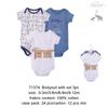 Little Treasure Baby Pure Cotton Gentleman's Bow Tie Boy Romper Jumpsuit Three-Piece Set