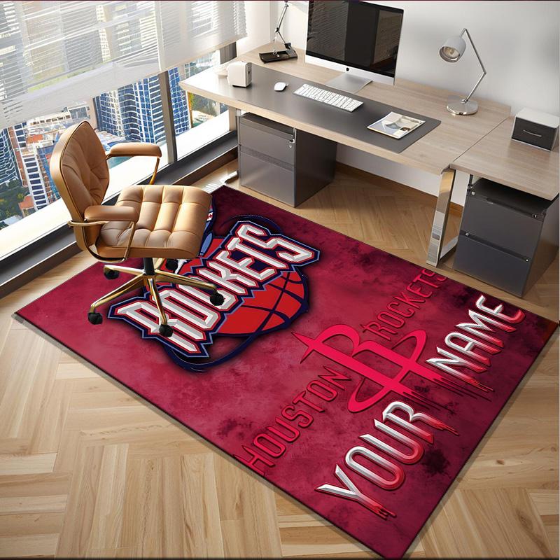 Custom Name Rug basketball Pride Rockets Area Rug Suitable for Indoor And Outdoor,Carpets for Homes, Offices,Living Rooms,Home Decor,Christmas Gift